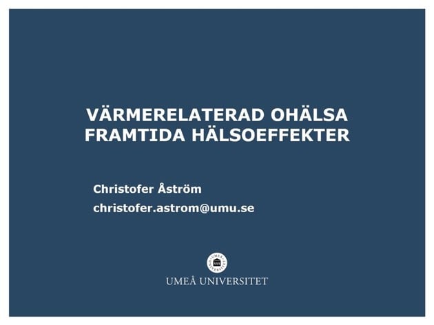 Video: Värmerelaterad ohälsa i framtiden
