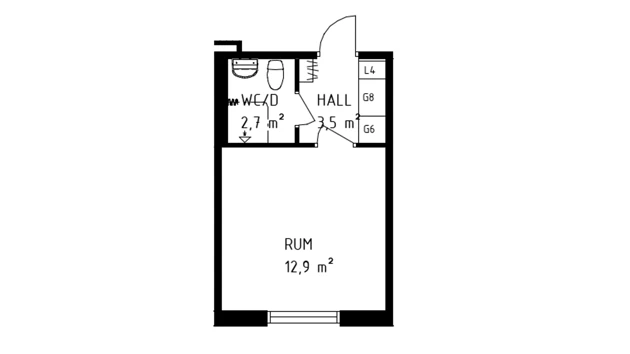 Student room floor plan